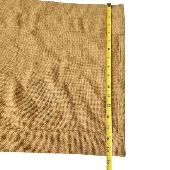 Burlap woven star print rustic window curtain valance 6ft long - Picture 12 of 13